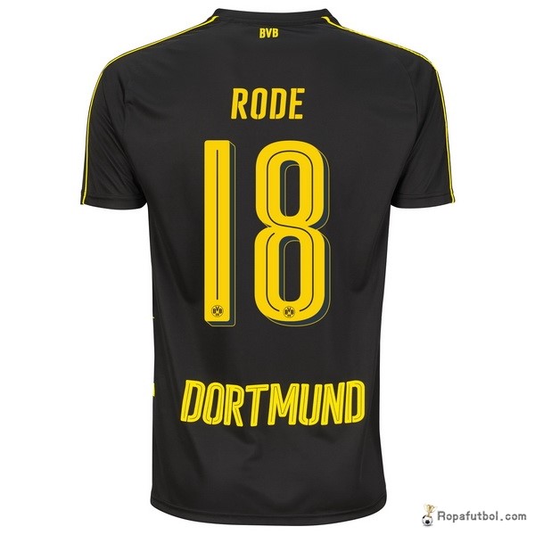 Camiseta Borussia Dortmund Replica Segunda Ropa Rode 2016/17 Negro